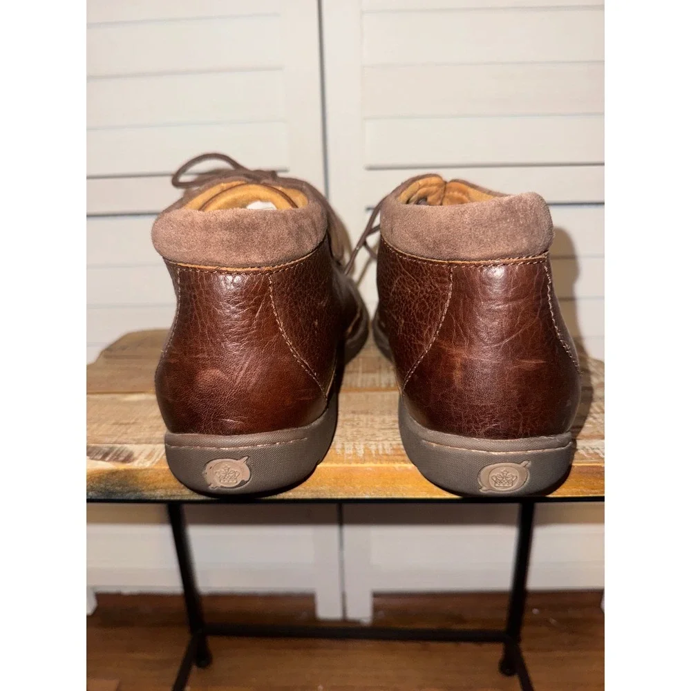 Born Mens Brown Leather Chukka Boots Lace Up Ankle Boots Size 13